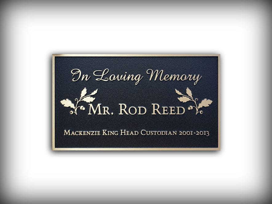 Memorial Plaques - Signs by McDougall